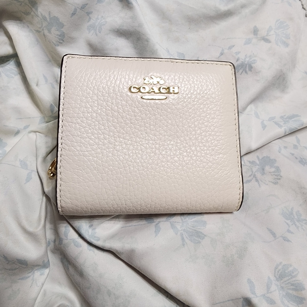 New Coach Chaulk Leather Women's Snap Wallet